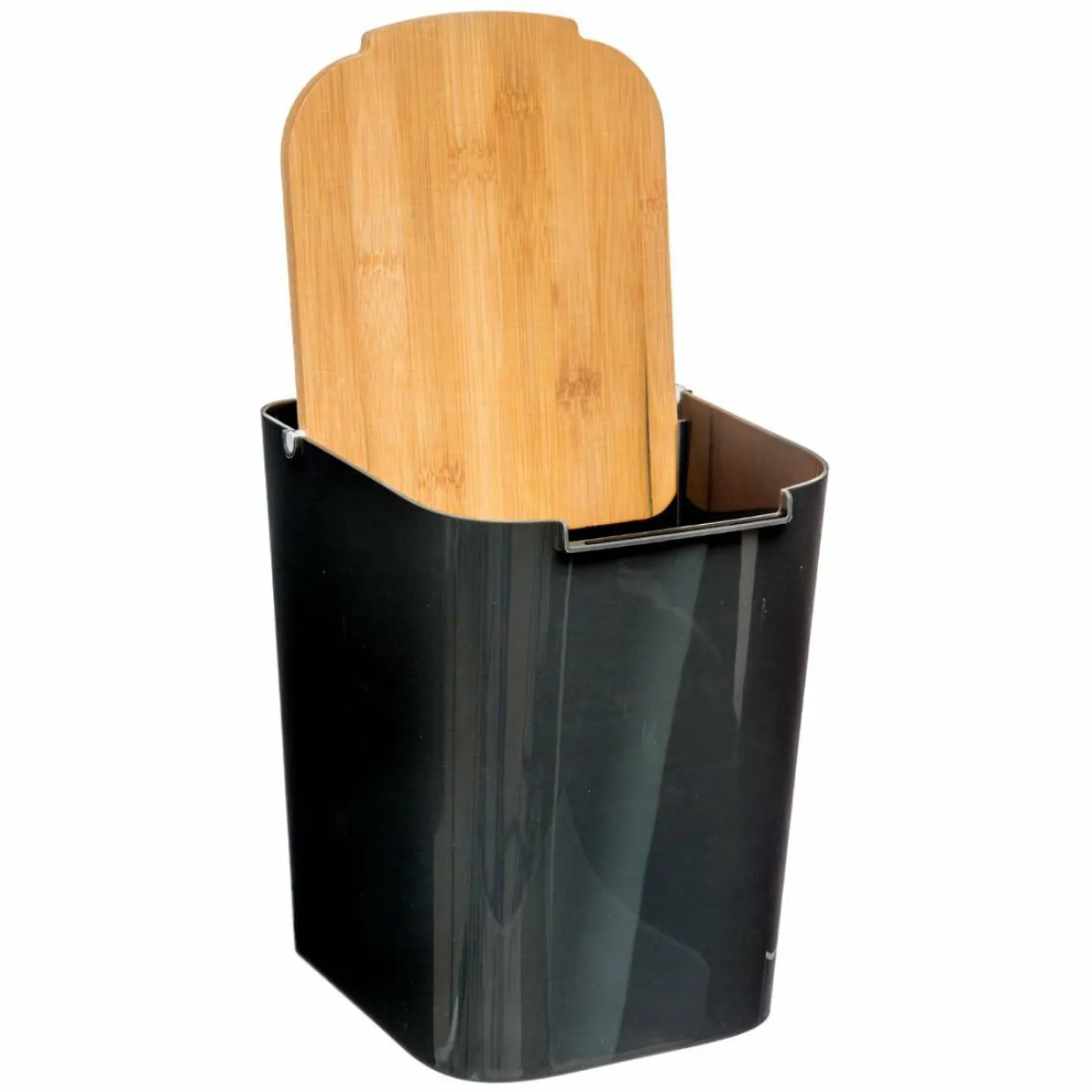 Poubelle en bambou (H24 cm) Baltik Noir