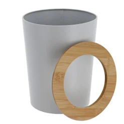 Poubelle salle de bain 5L Purebamboo Gris clair