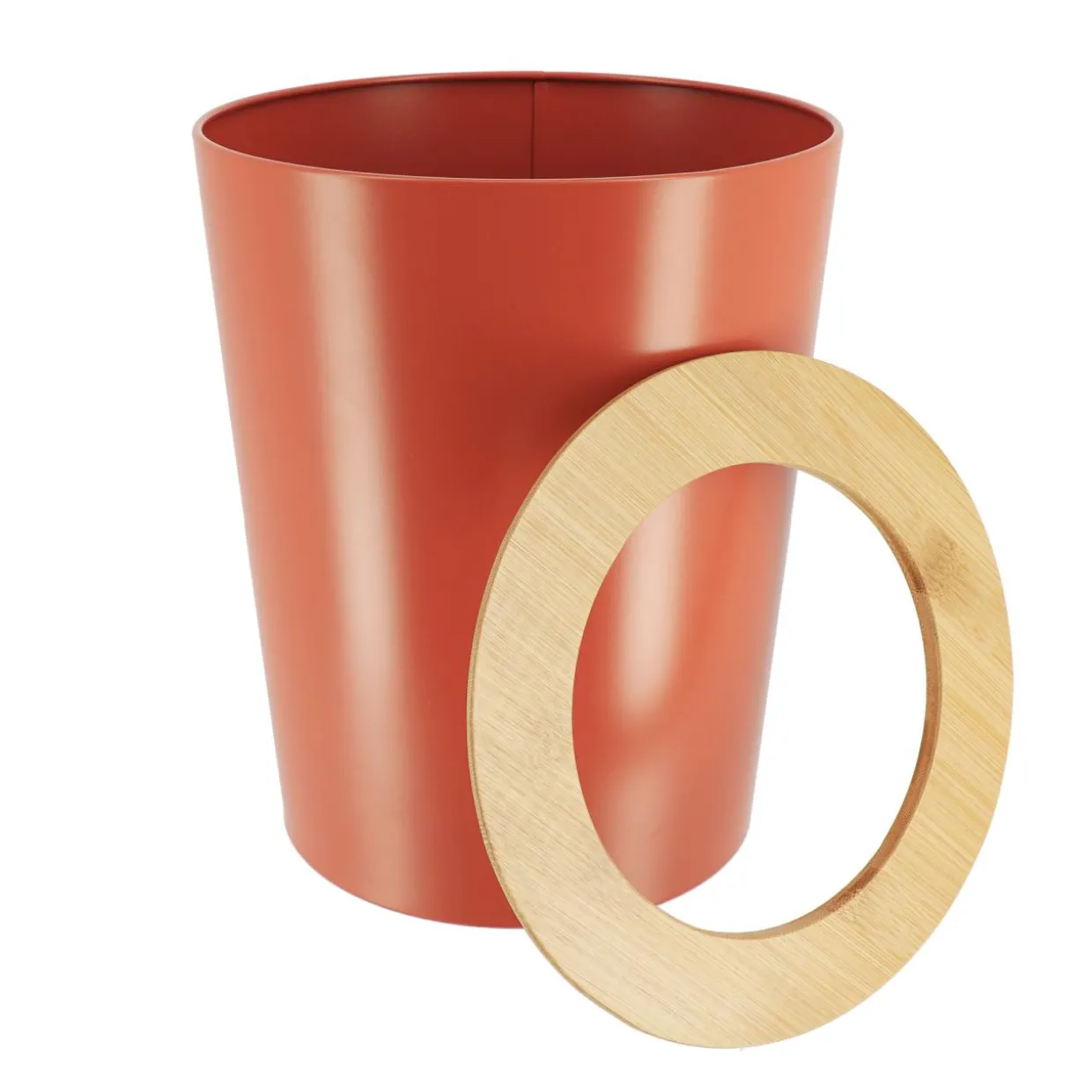 Poubelle salle de bain 5L Purebamboo Terracotta