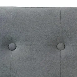 Pouf de rangement double Lysandre Velours Gris
