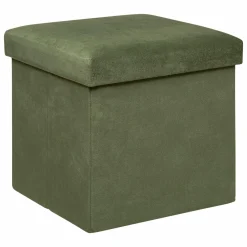 Pouf de rangement (H38 cm) Lilou Vert kaki