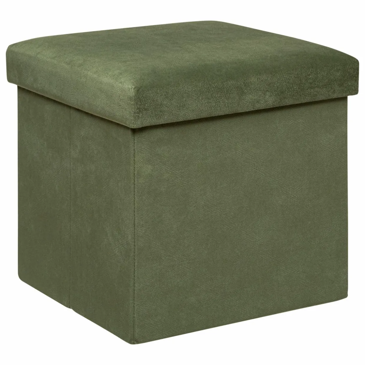Pouf de rangement (H38 cm) Lilou Vert kaki