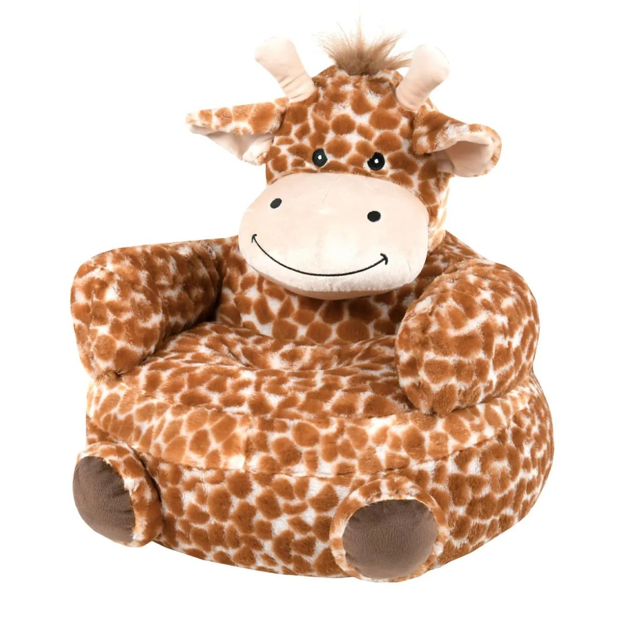 Pouf peluche girafe enfant (45 cm) Jeanine Marron camel
