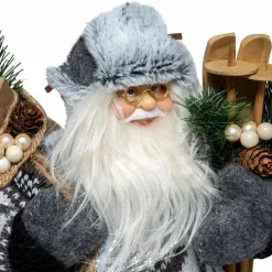 Père Noël déco Traditionnel (H30 cm) Arnold
