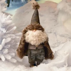 Père Noël déco traditionnel (H45 cm) Georges barbe blanche
