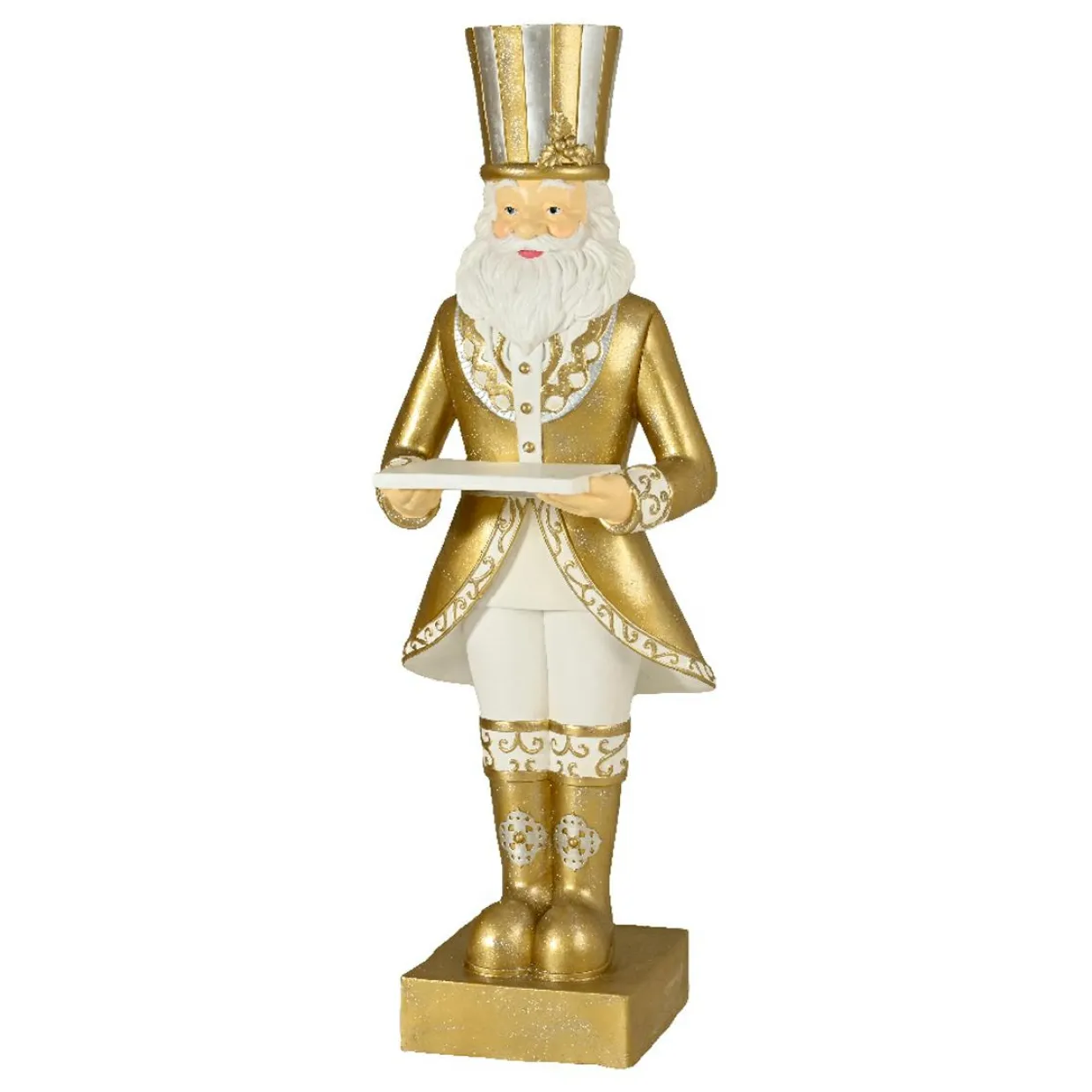 Père Noël Géant (H175 cm) Gabriel costumé Or