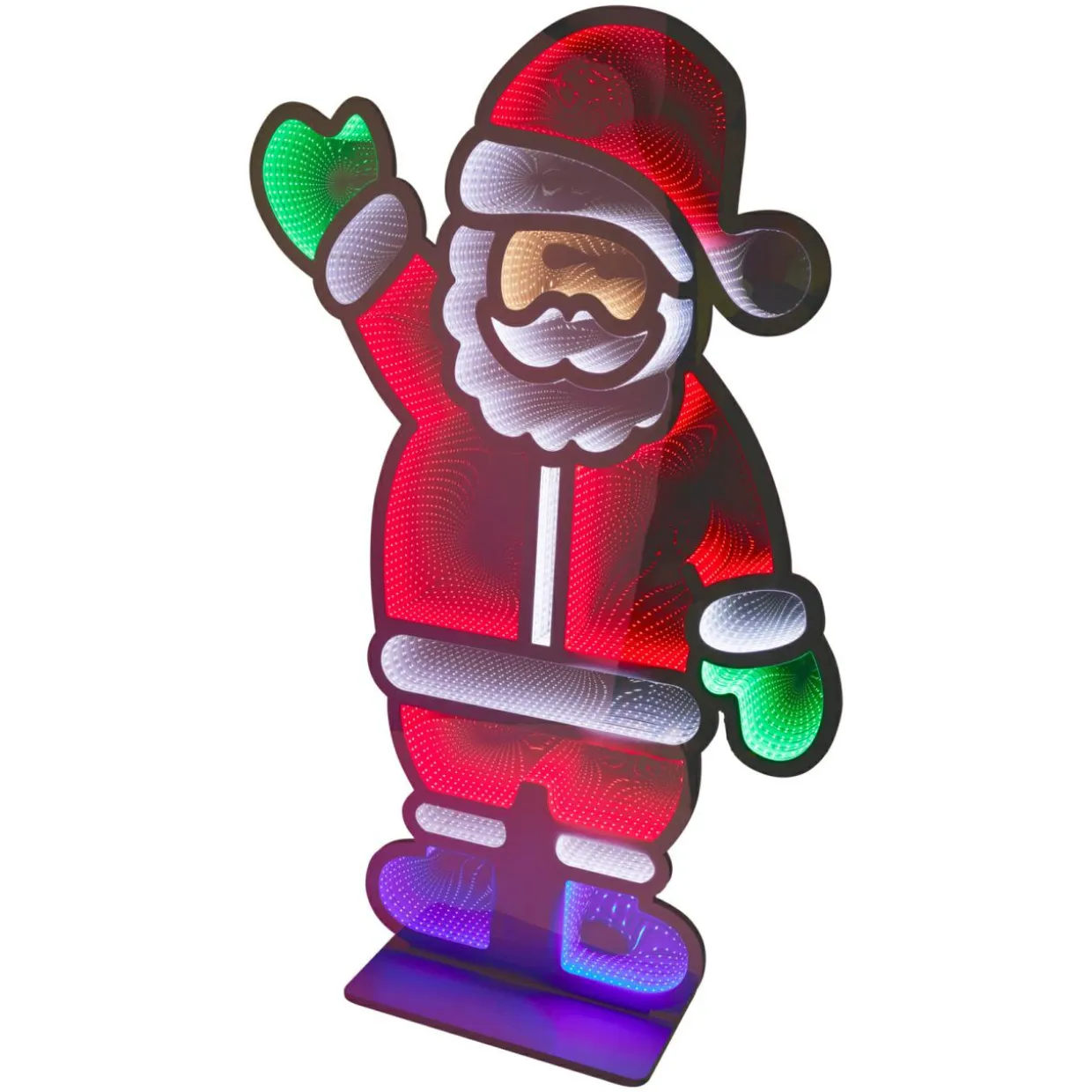 Père Noël lumineux Géant 1083 LED (H180 cm) Infinity Multicolore