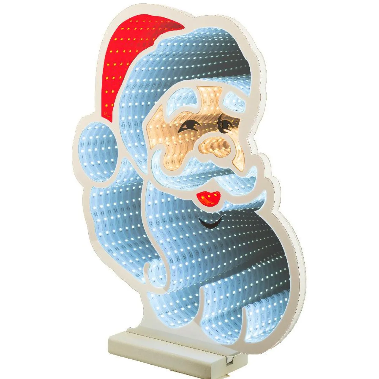 Père Noël lumineux 192 LED (H30 cm) Infinity Blanc froid/multicolore