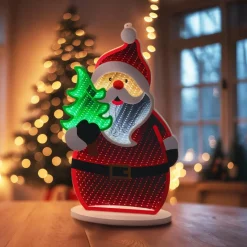 Père Noël lumineux 215 LED (H40 cm) Infinity Multicolore