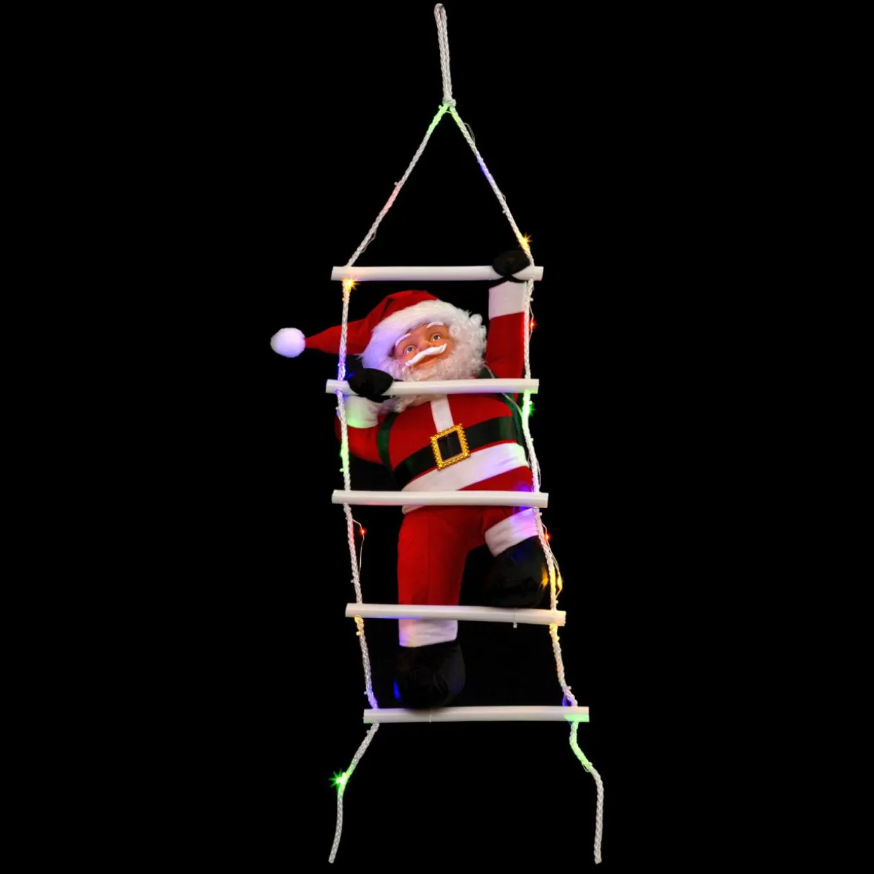 Père Noël lumineux à piles 30 LED (H60 cm) Otto Multicolore
