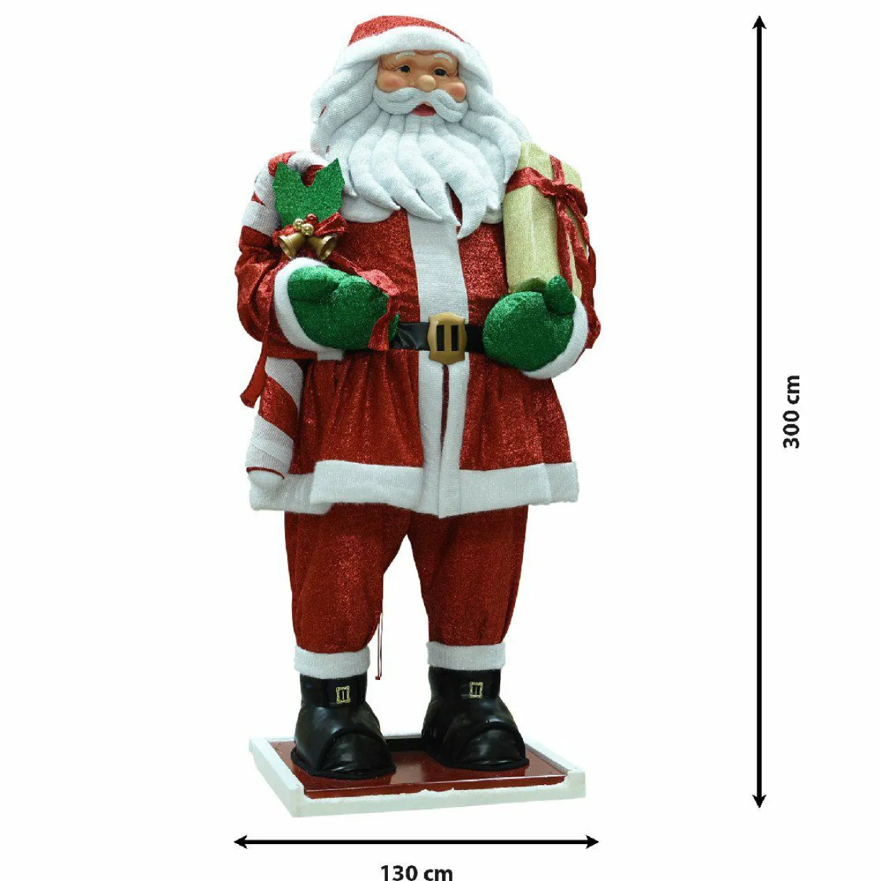 Père Noël traditionnel Géant (H300 cm) Ulrik