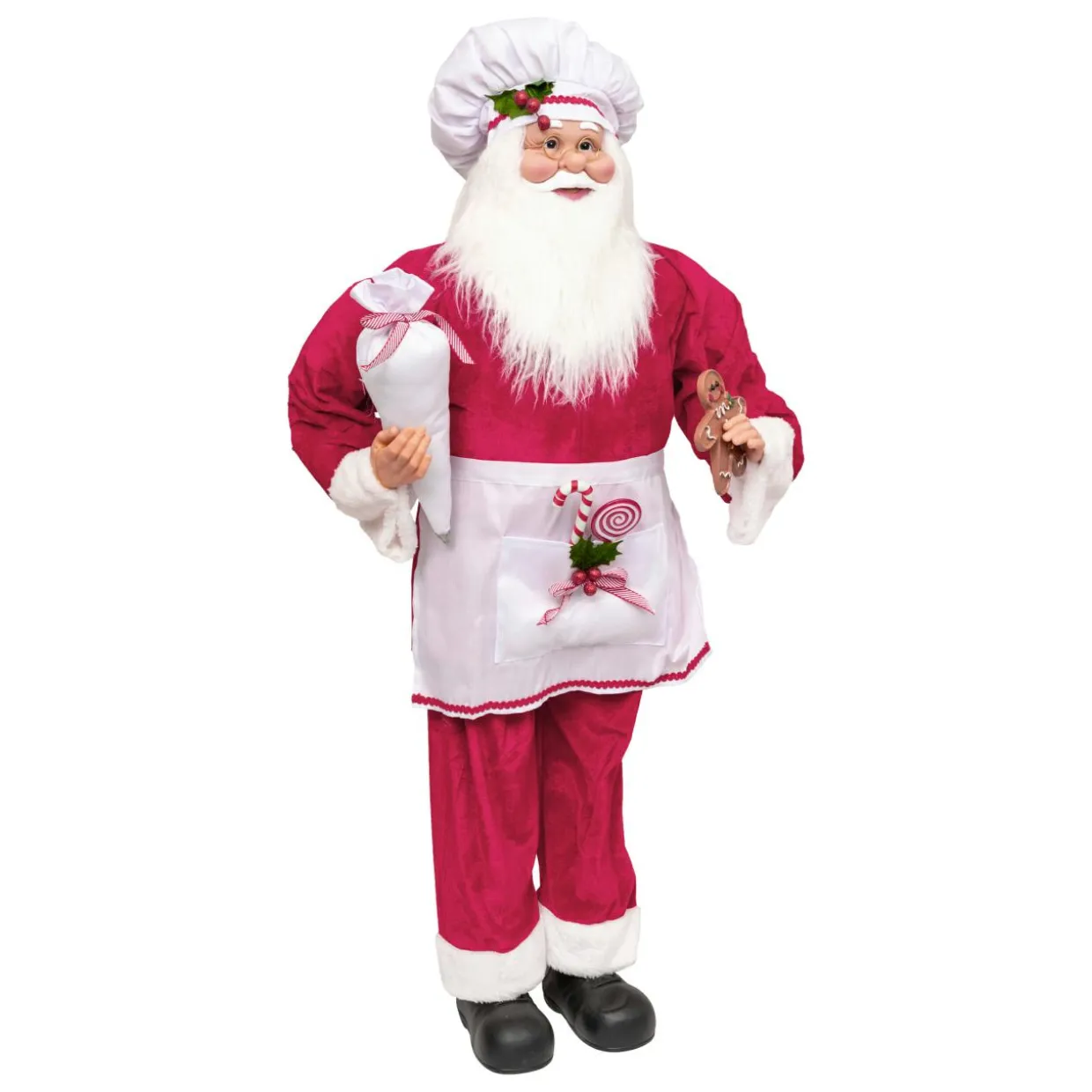 Père Noël traditionnel (H120 cm) Gautier le cuisinier