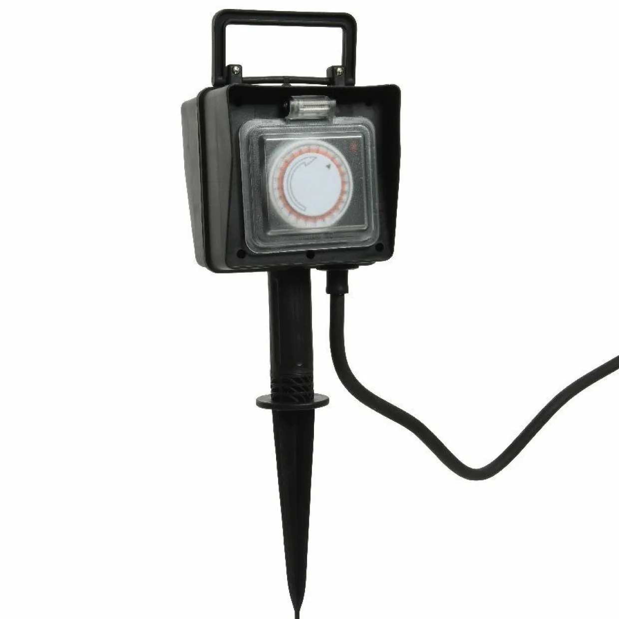 Prise piquet de jardin programmable 2 pôles
