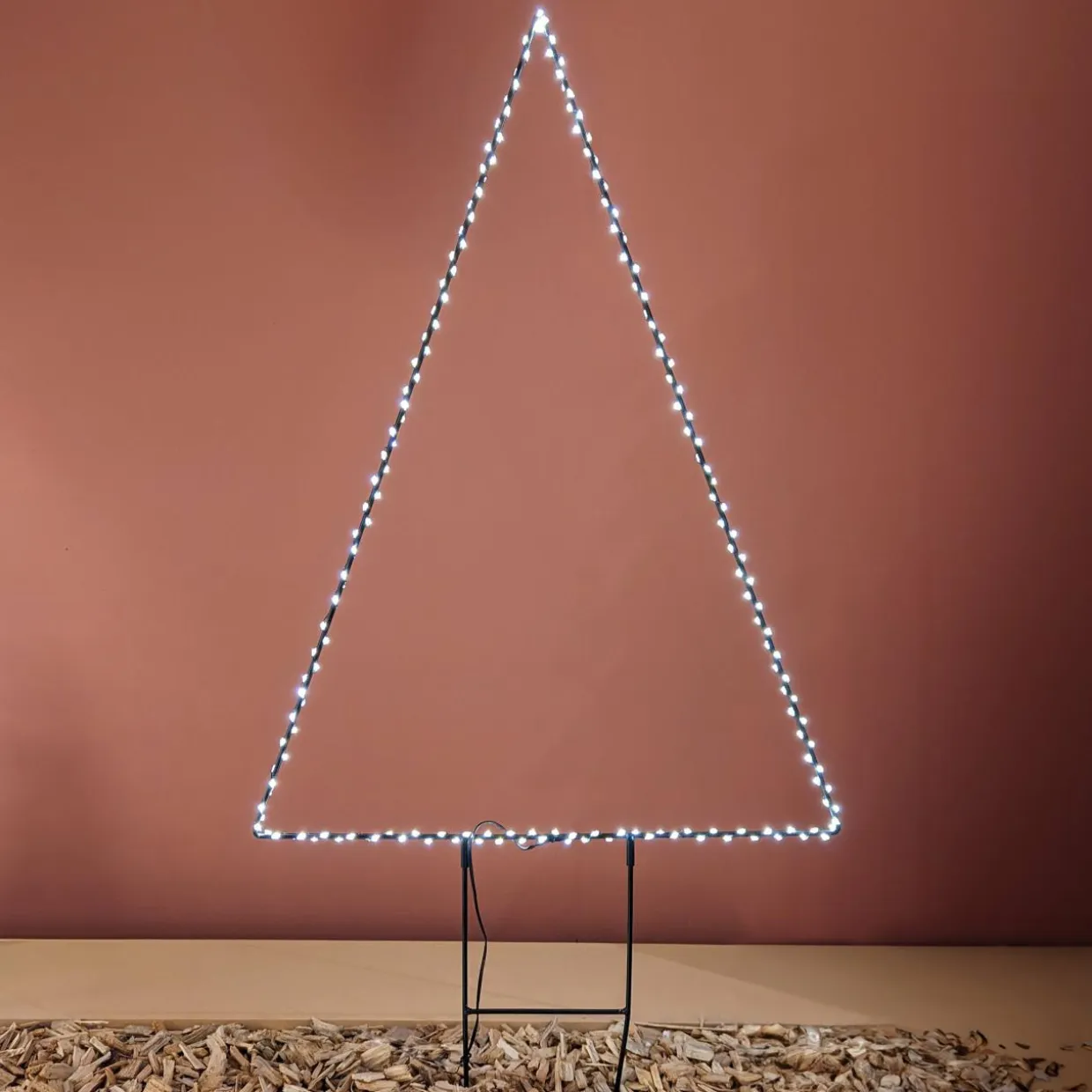 Pyramide lumineuse 180 LED (H77 cm) Sapin Blanc chaud