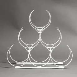 Range-bouteilles métal (H28 cm) Noa Blanc