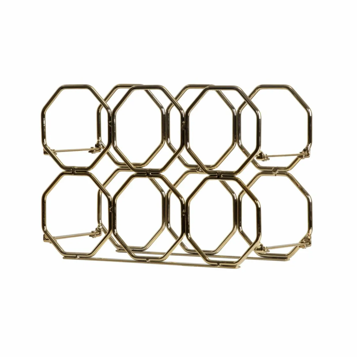 Range-bouteilles métal pliable (H22 cm) Elio Or