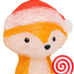 Renard lumineux solaire 30 LED (H30 cm) Edgar Marron