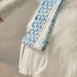 Renne de Noël debout (H56 cm) Stan Gris et fourrure blanche