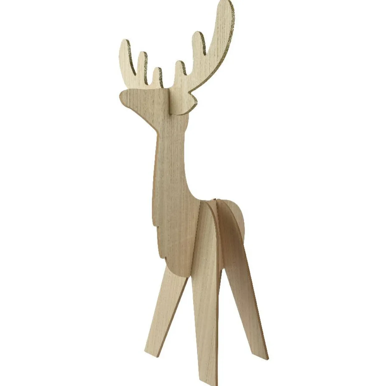 Renne de Noël en bois (H48 cm) Esprit scandinave Naturel