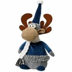 Renne de Noël (H30 cm) Gaby en bleu