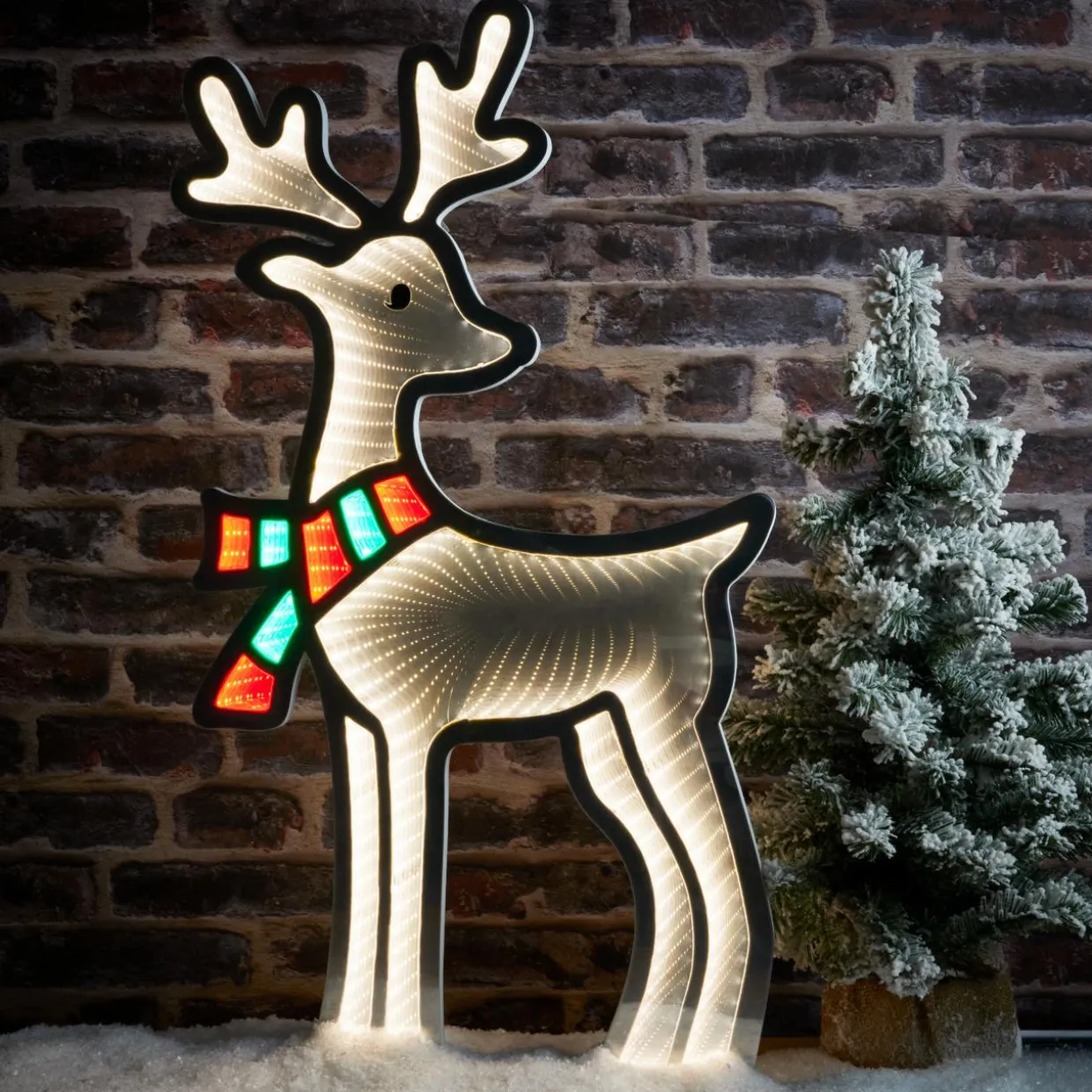 Renne lumineux 363 LED (H85 cm) Infinity Blanc froid et multicolore