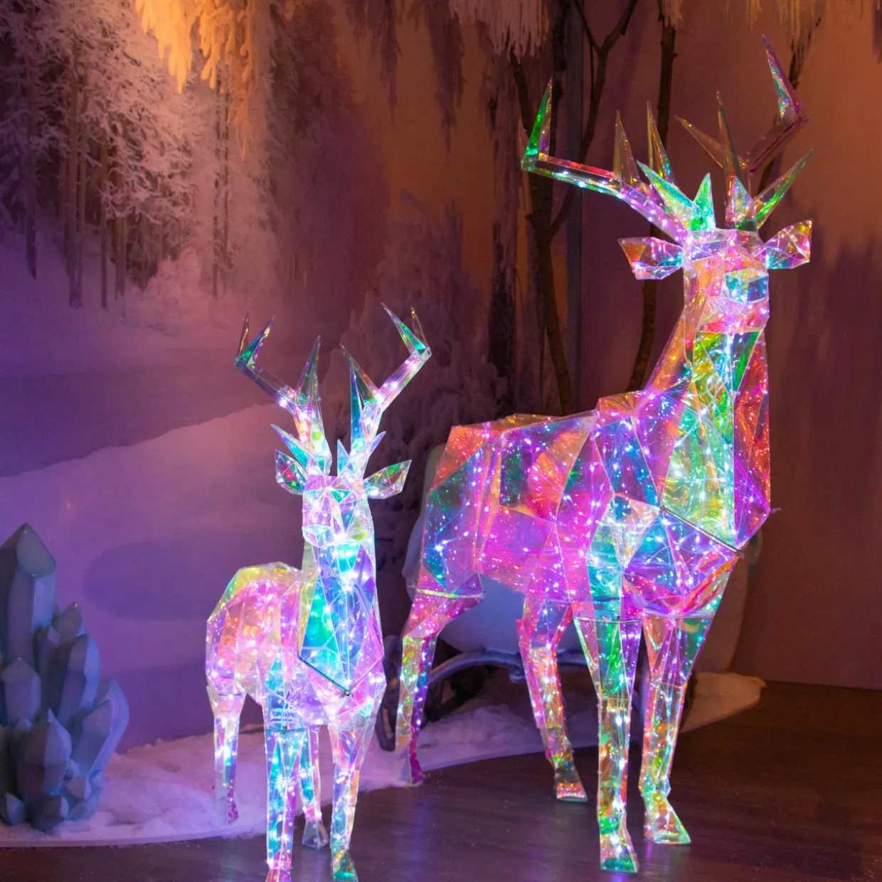 Renne lumineux 90 Micro LED (H90 cm) Ice Blanc froid