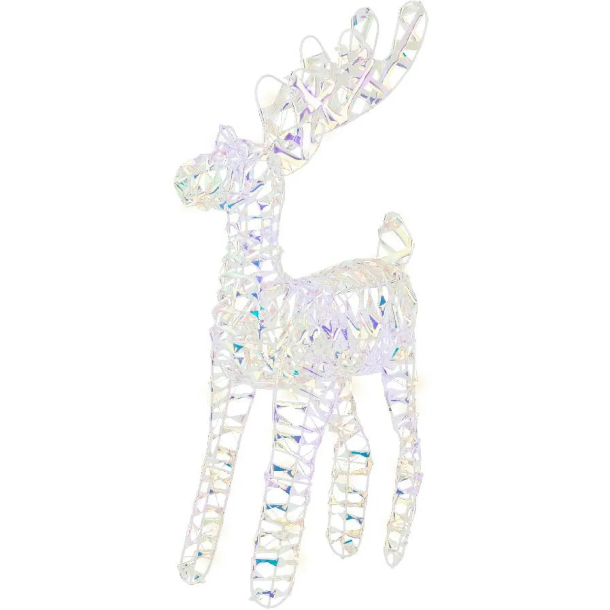 Renne lumineux à piles 50 LED (H50 cm) Ice Blanc froid