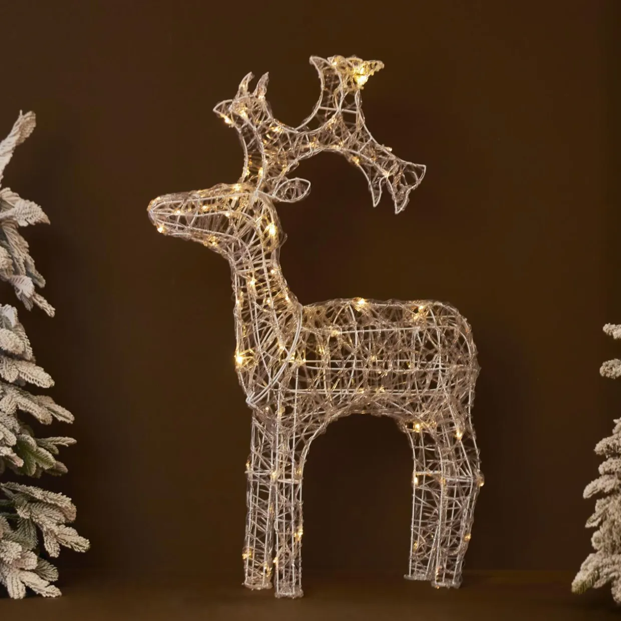 Renne lumineux souple 80 LED (H89 cm) Skoll Blanc chaud
