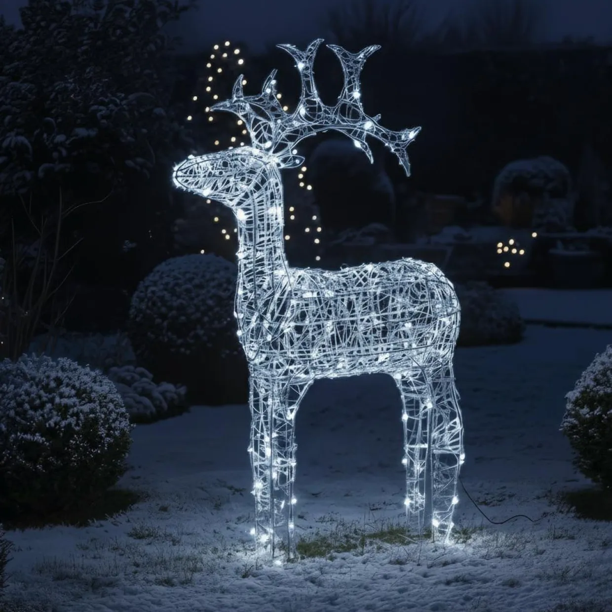 Renne lumineux souple 120 LED (H110 cm) Skoll Blanc froid