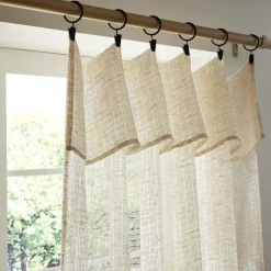 Rideau ajustable (140 x max 300 cm) Luis Beige
