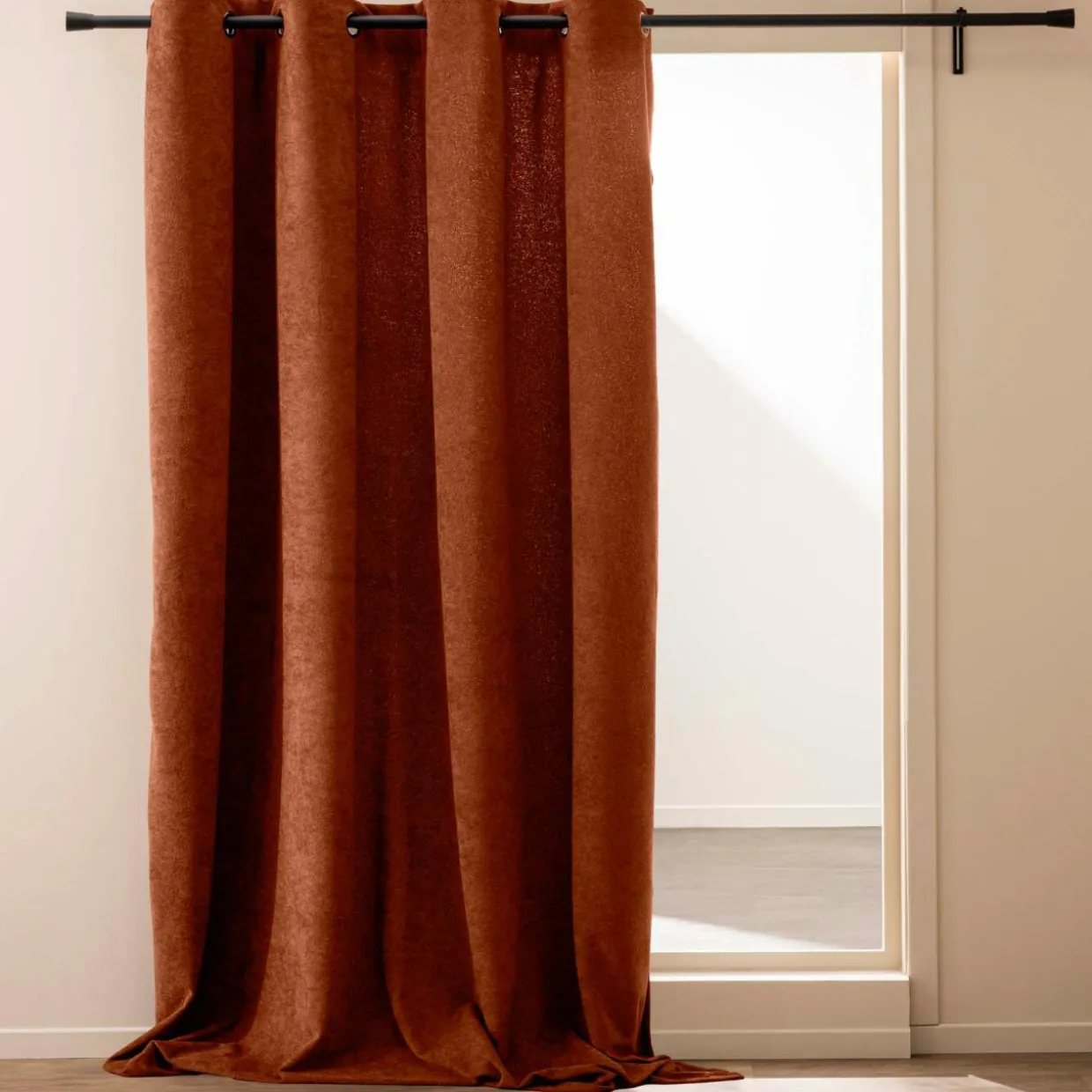 Rideau bouclette (140 x 260 cm) Winona Terracotta