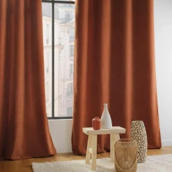 Rideau bouclette (140 x 240 cm) Wooly Terracotta