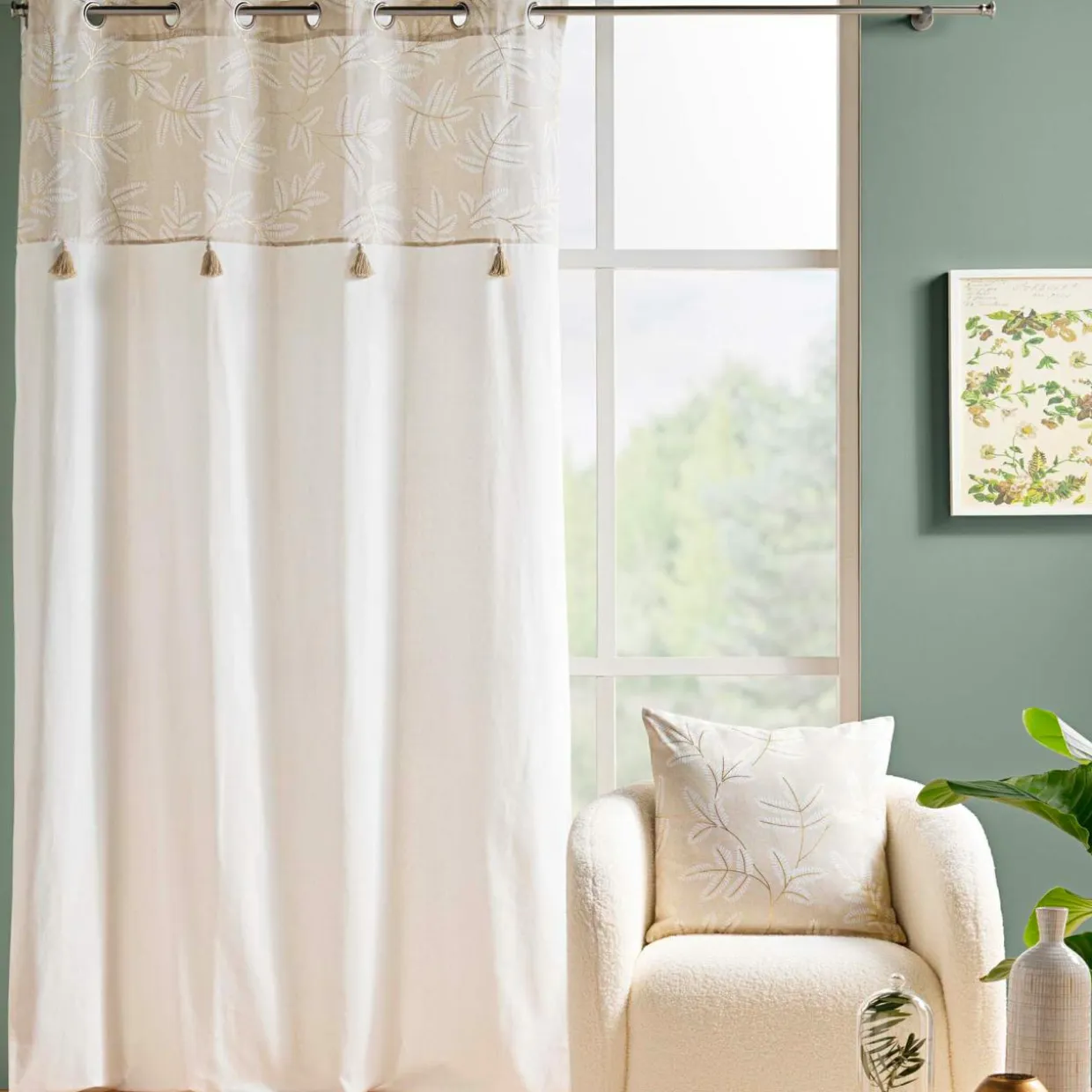 Rideau coton (140 x 240 cm) Altéa Beige