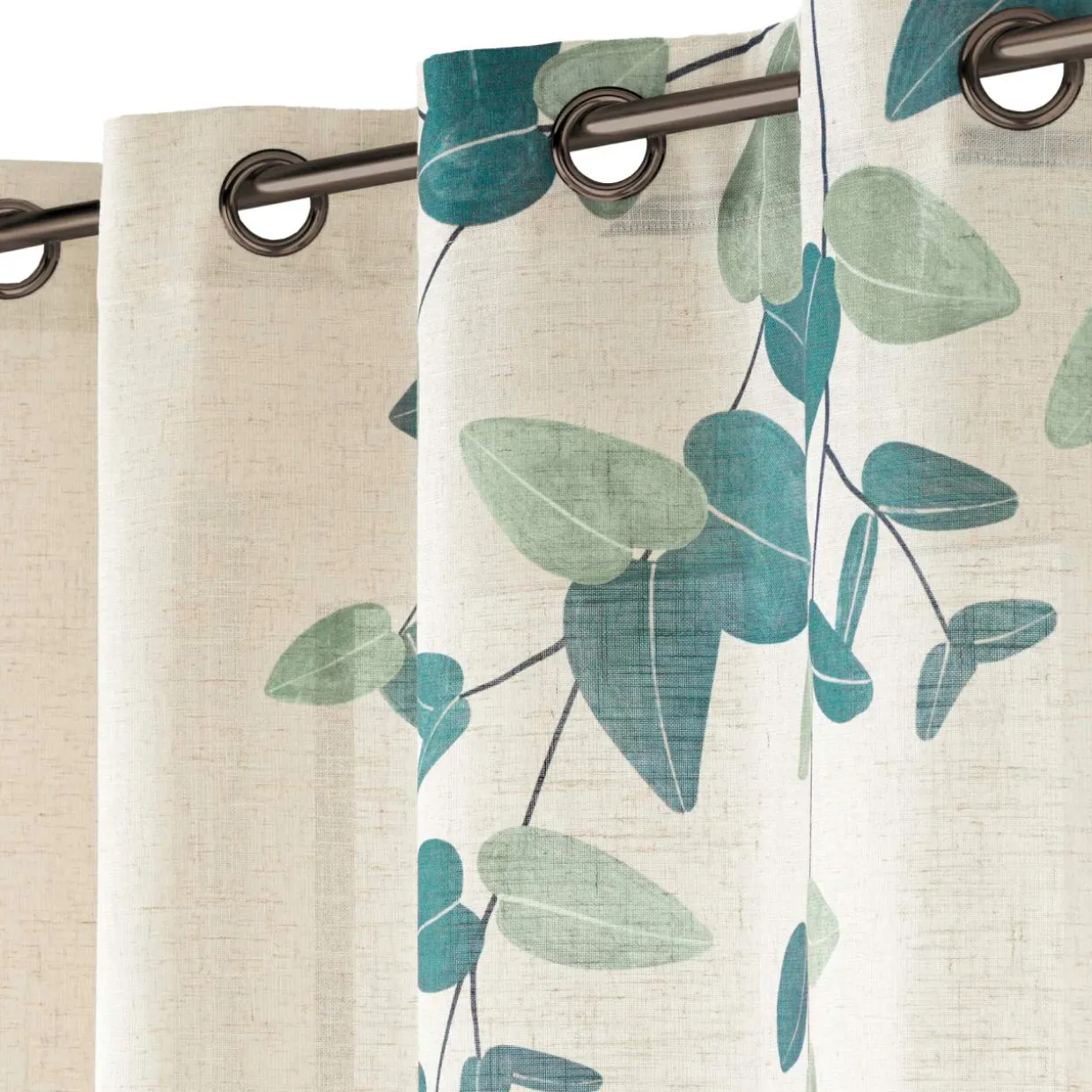 Rideau coton (140 x 260 cm) Botanica Vert