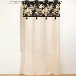 Rideau coton (140 x 240 cm) Karaba Noir