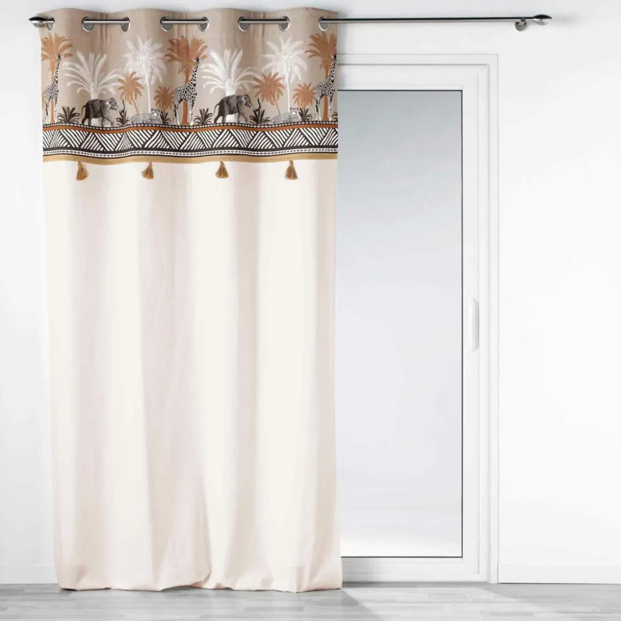 Rideau coton (140 x 240 cm) Kenya lodge Taupe