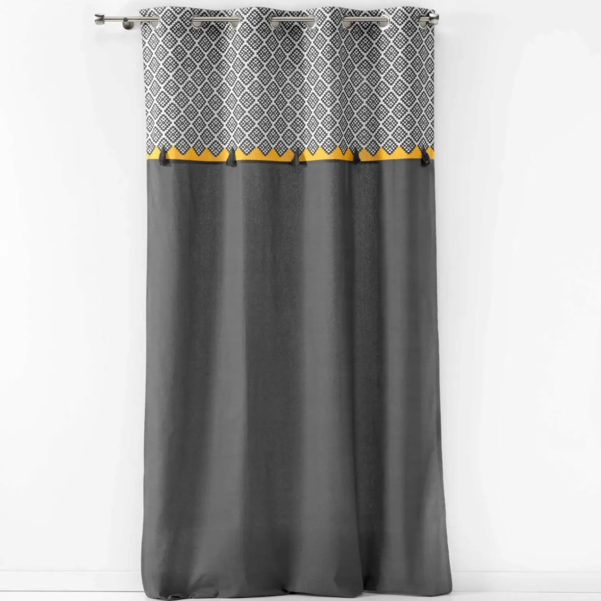 Rideau coton (140 x 240 cm) Neo Casa Gris