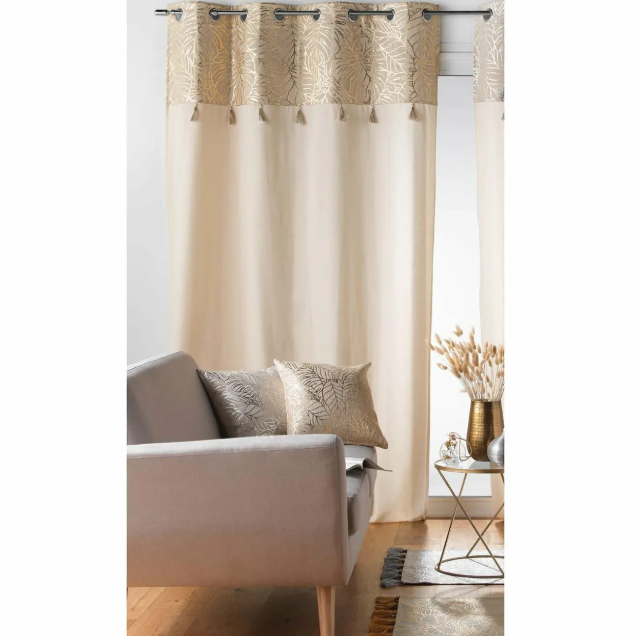 Rideau coton (140 x 240 cm) Solea Or