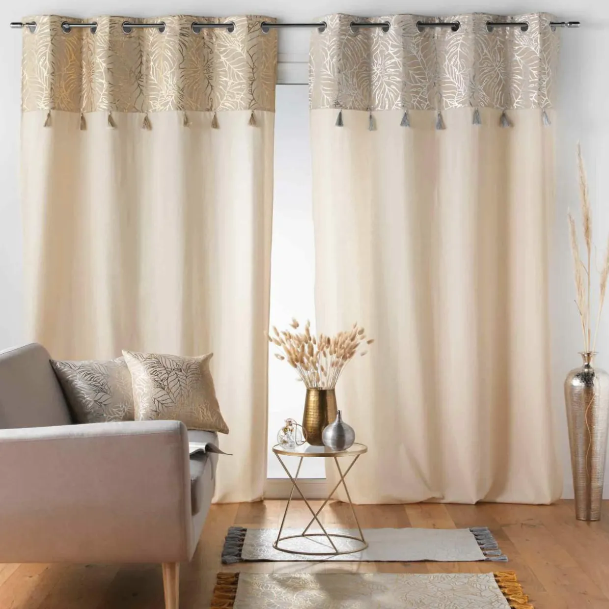 Rideau coton (140 x 240 cm) Solea Or