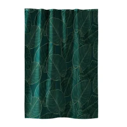 Rideau de douche à anneaux (180 x 200 cm) Jade Vert