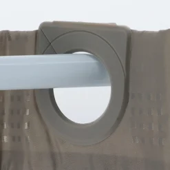 Rideau de douche avec œillets integrés (180 x 200 cm) Carrés Taupe