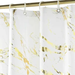 Rideau de douche effet marbre (180 x 200 cm) Aquamarbre Blanc