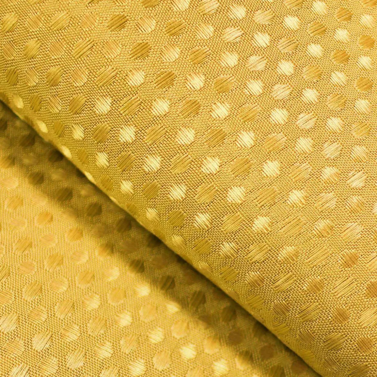 Rideau de douche effet tissé à anneaux (180 x 200 cm) Quartz Jaune miel