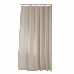 Rideau de douche effet tissé à anneaux (180 x 200 cm) Quartz Taupe