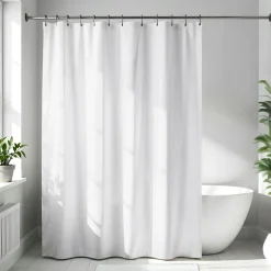 Rideau de douche en microfibre (180 x 200 cm) Gauffré Blanc