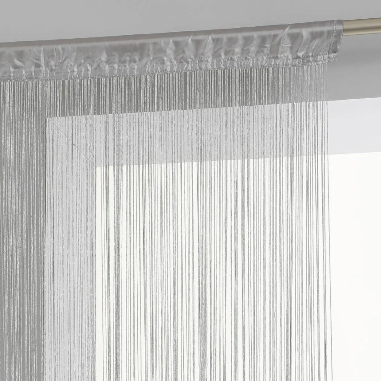 Rideau de fil (90 x H200 cm) Uni Gris