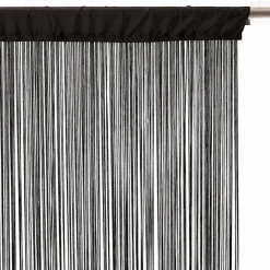Rideau de fil (90 x H200 cm) Uni Noir