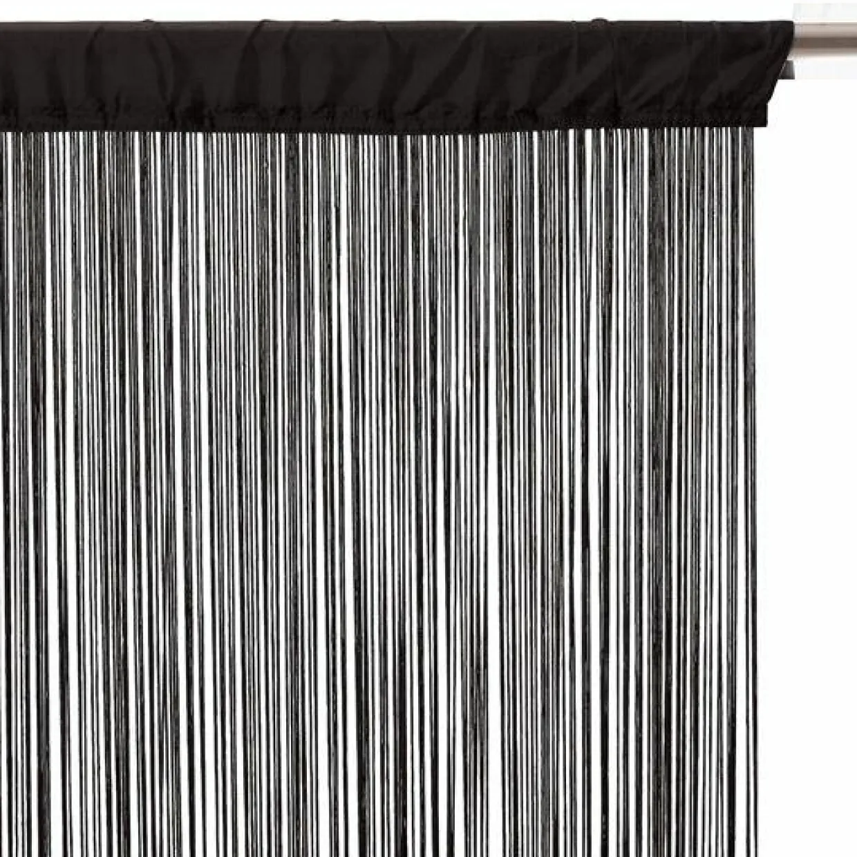 Rideau de fil (90 x H200 cm) Uni Noir