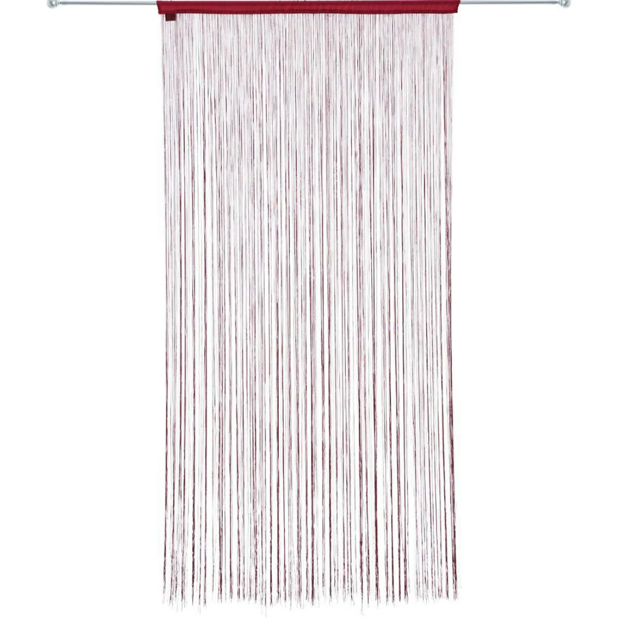 Rideau de fil (90 x H200 cm) Uni Rouge grenat