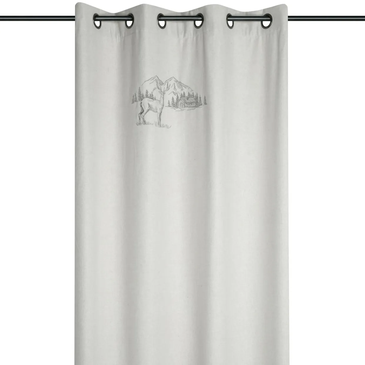 Rideau effet laine (135 x 260 cm) Planay Ecru